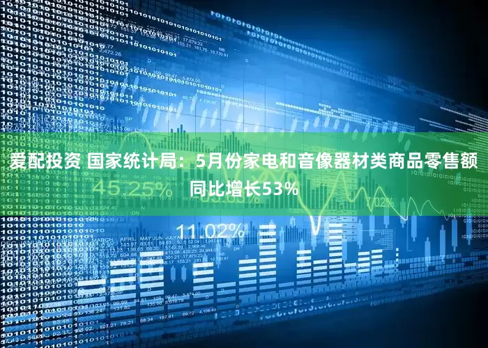 爱配投资 国家统计局：5月份家电和音像器材类商品零售额同比增长53%